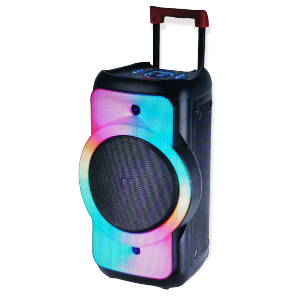 NDR 128 1500w Multimedia DJ rechargable Trolley speaker with mic and